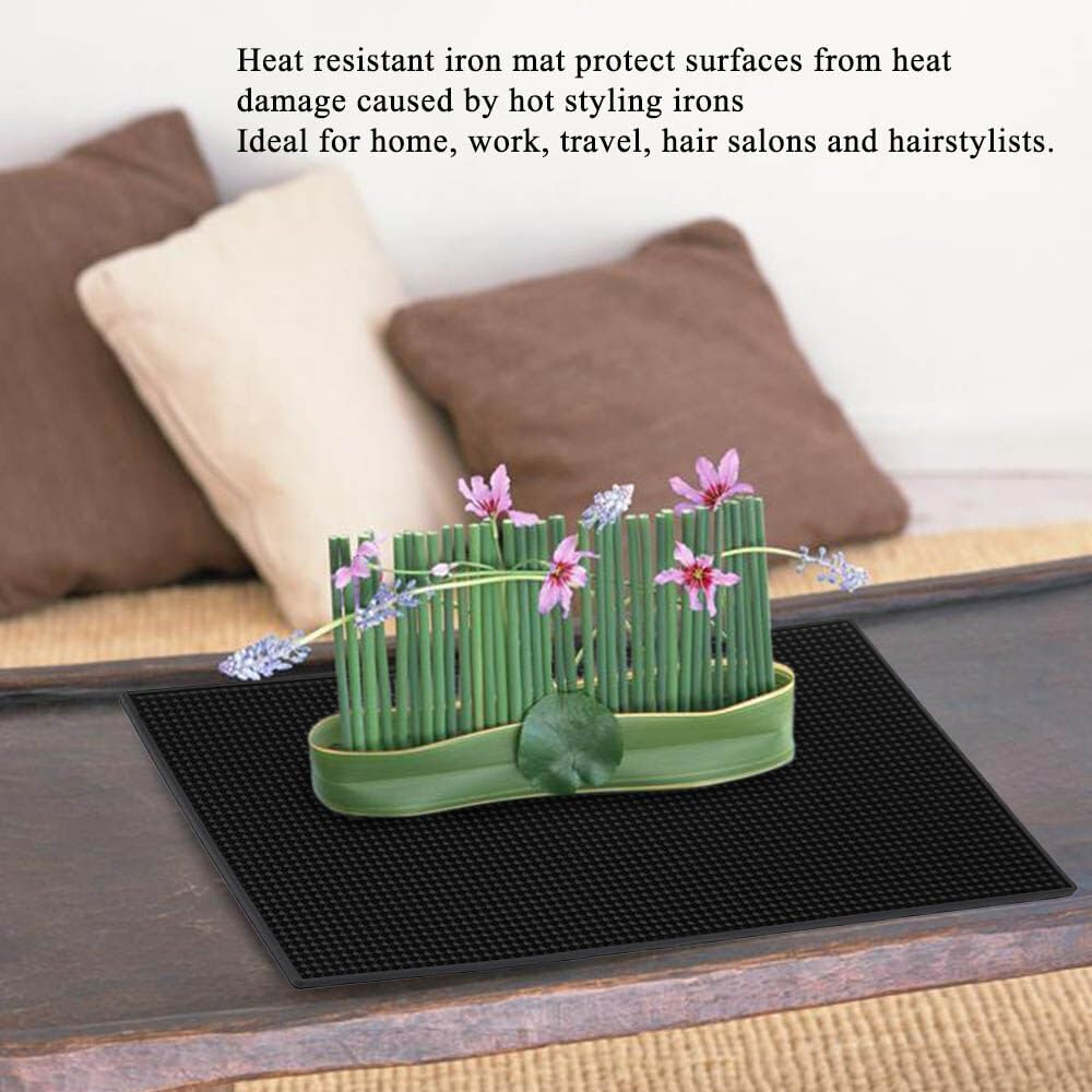 Xinyee Silicone Heat Resistant Mat Anti-Heat Mat for Hair Straightener Curling Iron Tools Hair Care Tool Salon Use image number 1