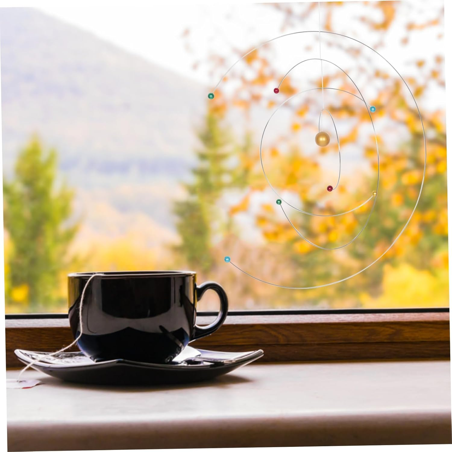 Zerodeko Educational Science Mobile for Classroom and Playroom Planet Model D&eacute;cor Dynamic Hanging Wind Chime Modern Nordic Design for Boys and Girls and Adults Space Decor for Science Lovers image number 3