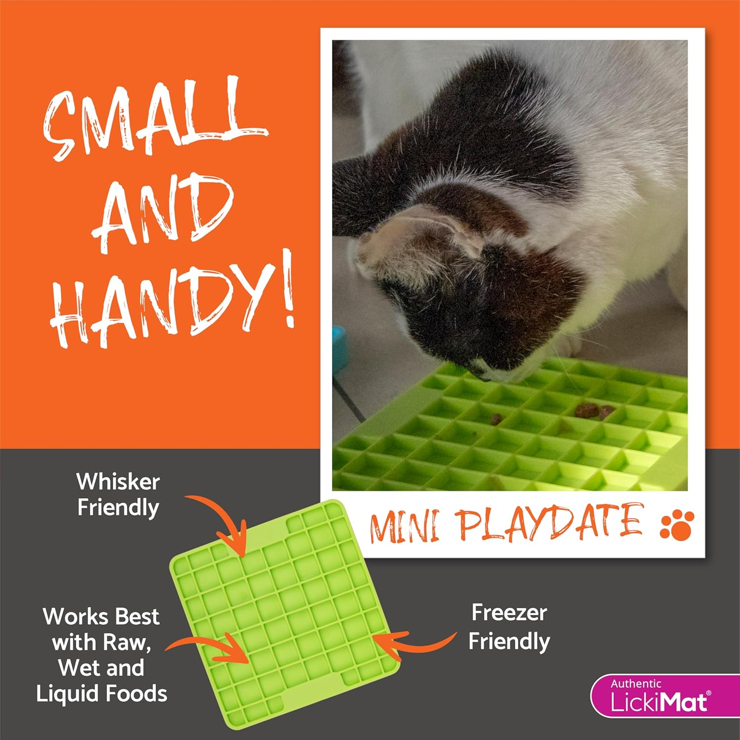 Lickimat Cat Mini Classic - Modern Feeding for the Whole Feline Family, Slow Feed, Reduce Anxiety - Enrich Mealtime Experience image number 2