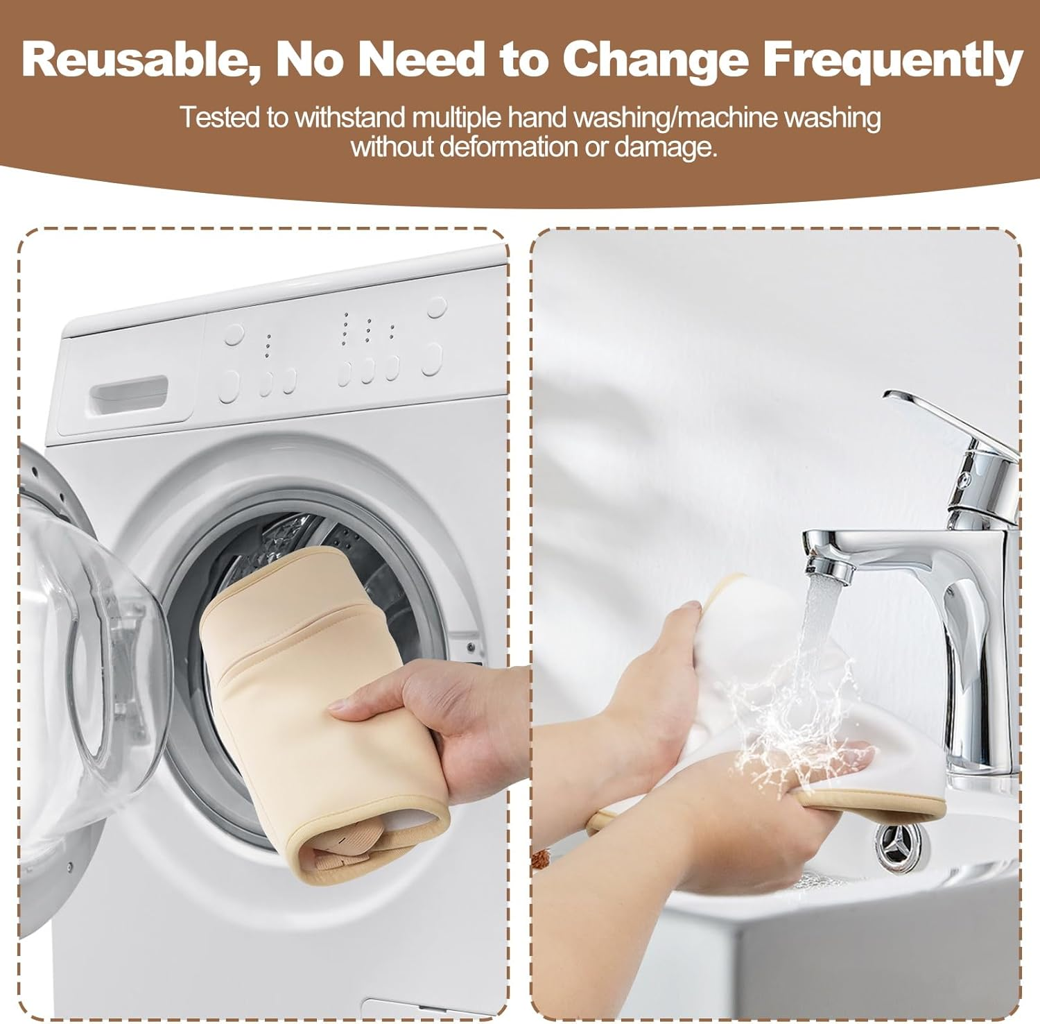 Organic Castor Oil Pack Wrap - Reusable Castor Oil Compress Wrap Kit with Adjustable Elastic Shoulder Straps - Organic Flannel Castor Oil Packs - Waterproof & Oil-Proof - Machine Washable image number 3