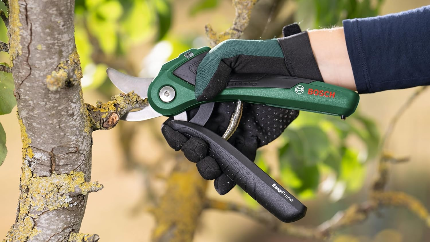 Bosch 3.6V Cordless Secateurs Pruner, Power Assist Technology, Integrated Battery, 450 Cuts per Charge, Rechargeable via Micro USB Cable (Easyprune). Made in Europe image number 3