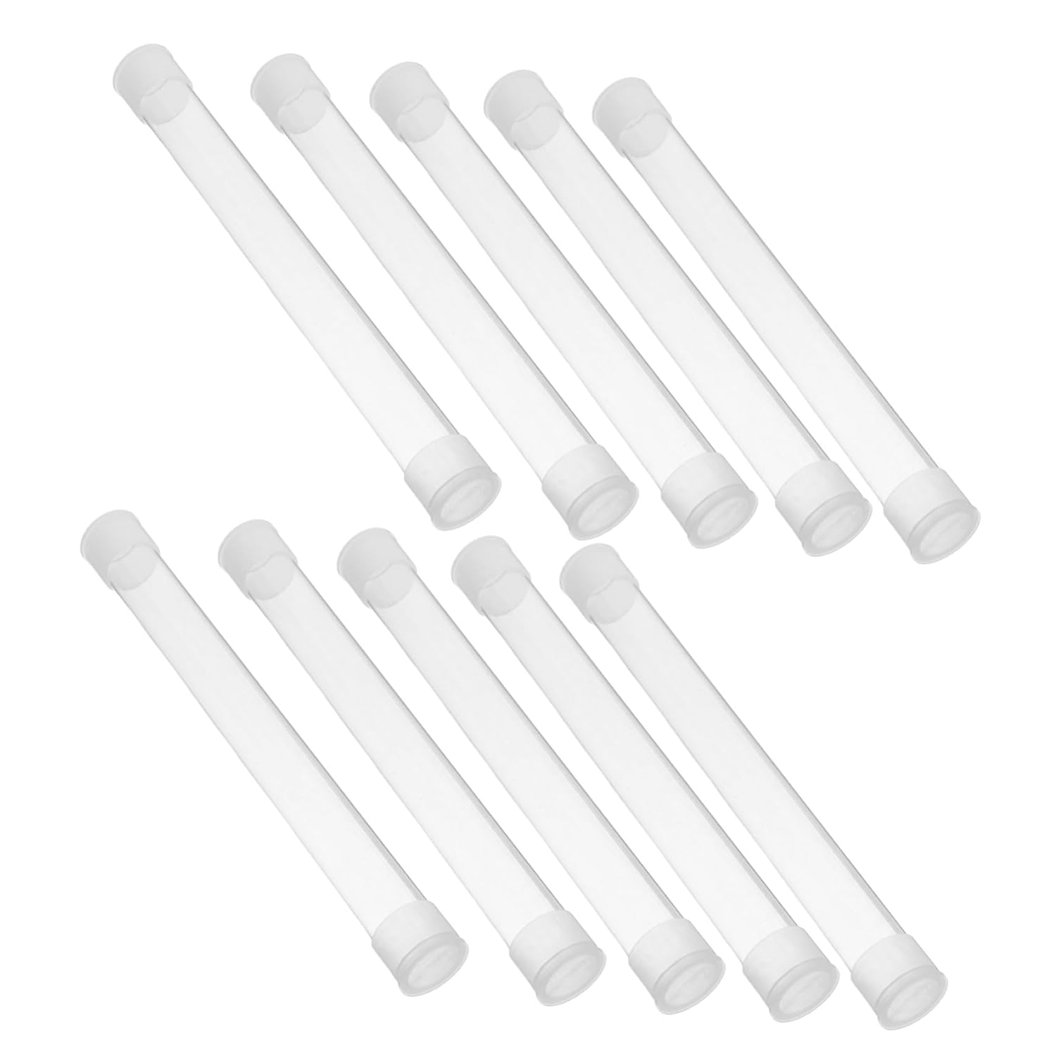 MAGICLULU 10Pcs Thermometer Storage Container Dustproof Protective Case for Travel and Home Use Transparent Plastic Tube Organizer with Drop and Impact Resistance image number 1