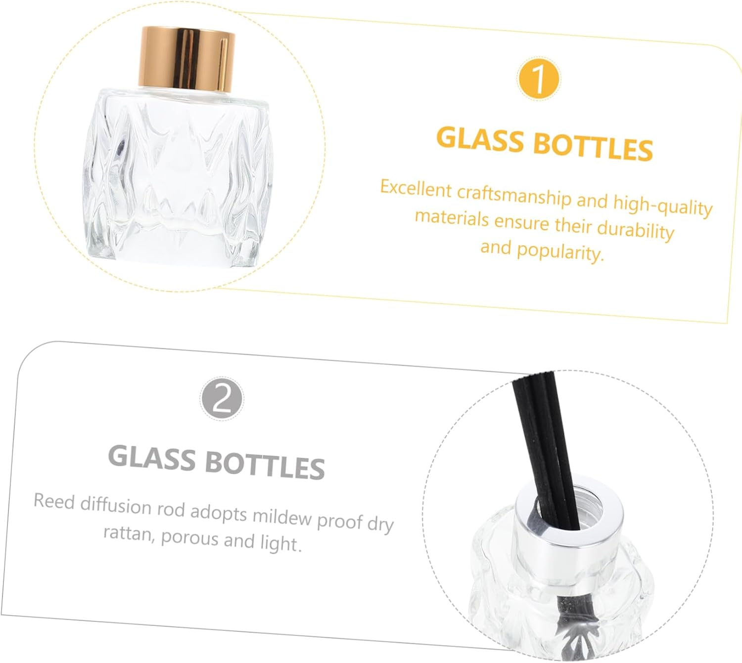 Ciieeo Elegant Diffuser Bottles Aroma Bottles Diamond Design Home Aromatherapy image number 5