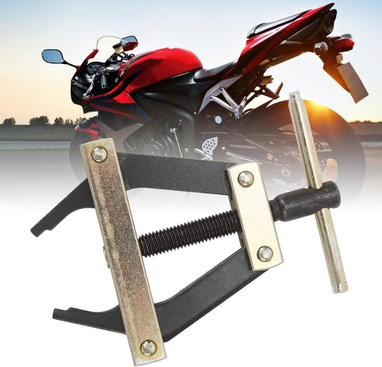 Roller Chain Connecting Puller Holder Tool,Compact and Portable Sturdy Metal Roller Chain Puller,Roller Chain Puller Holder for 60 to 100 Roller Chains Motorcycle Atv Kart image number 1