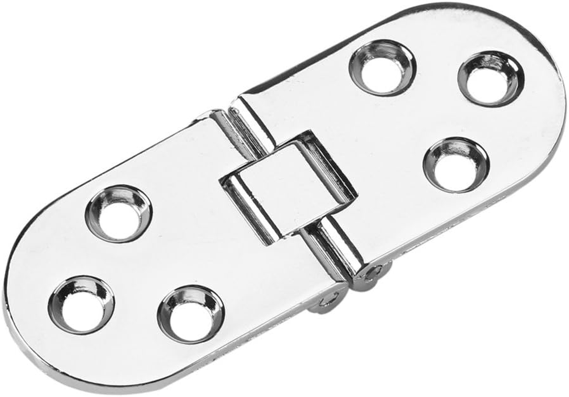 80 * 30Mm Backflap Hinge Zinc Alloy Mini Hinges round Edge Furniture Flip Tray Hinge for Cabinet Closet Desk Folding Table(Silver) image number 2