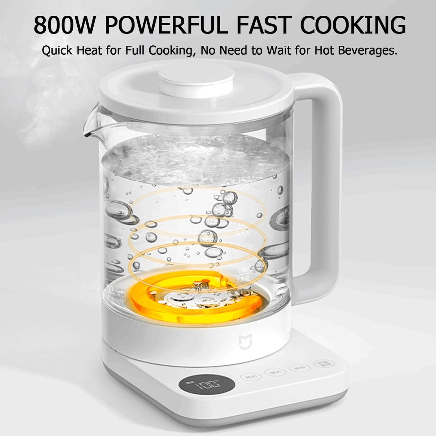 New XIAO MI MIJIA Electric Tea Kettle N1, 11 Temperature Control & 6 Presets Glass Kettle with Removable Infuser, 1.5L Electric Kettle for Coffee, Formula, Tea Maker with 12H Keep Warm, Bpa-Free