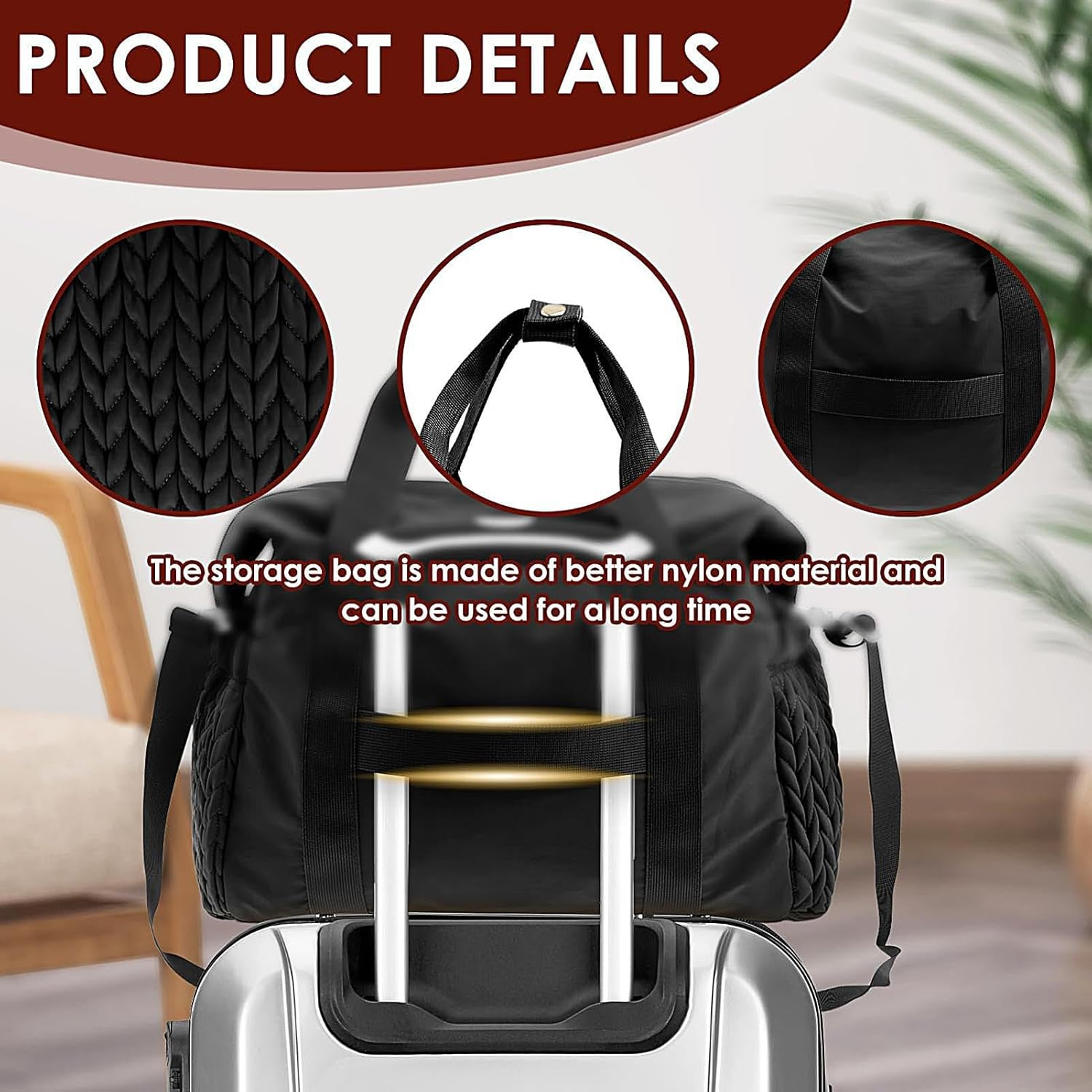 Diaper Bag - Baby Tote, Maternity Carrier | Large Capacity Organiser, Portable Child Holder, Practical Multi Pocket Storage for Women Labour Delivery Travel and Everyday Parenting Needs - Black image number 5