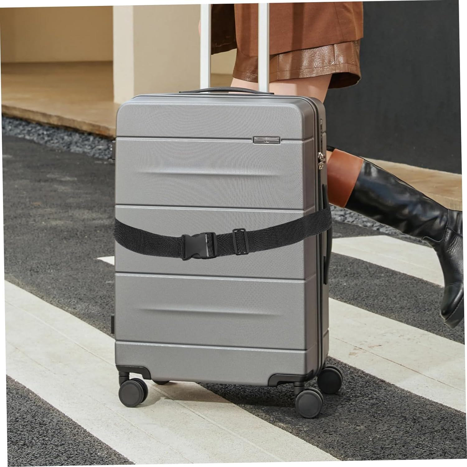 GAROZATION 3Pcs Heavy Duty Fixing Straps Luggage Strap for Suitcase Adjustable Luggage Belts image number 3