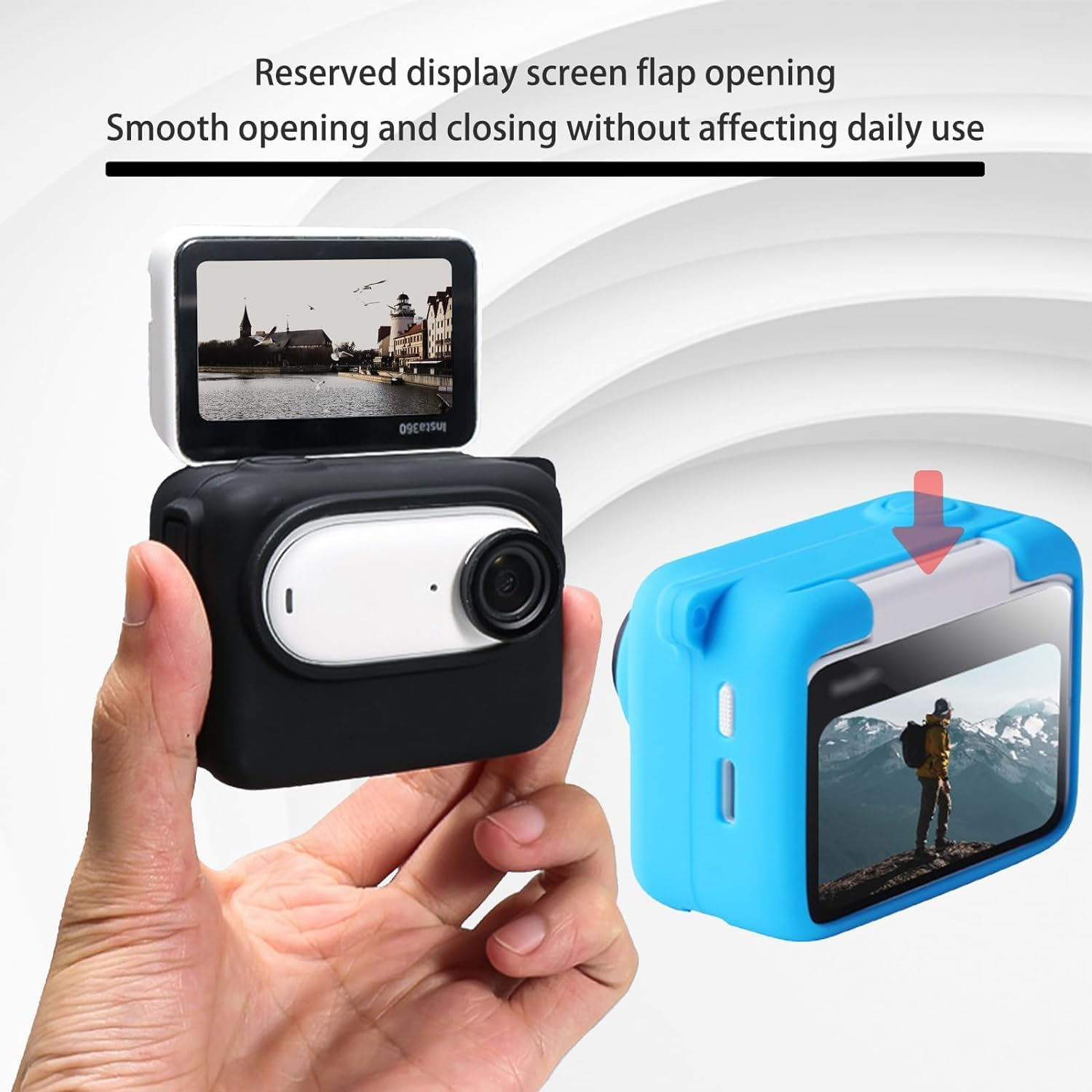Frame Case Compatible with Insta360 GO 3 Action Camera - Inst 360 GO3 Accessories with Silicone Protective Cover, Screen Protectors image number 6