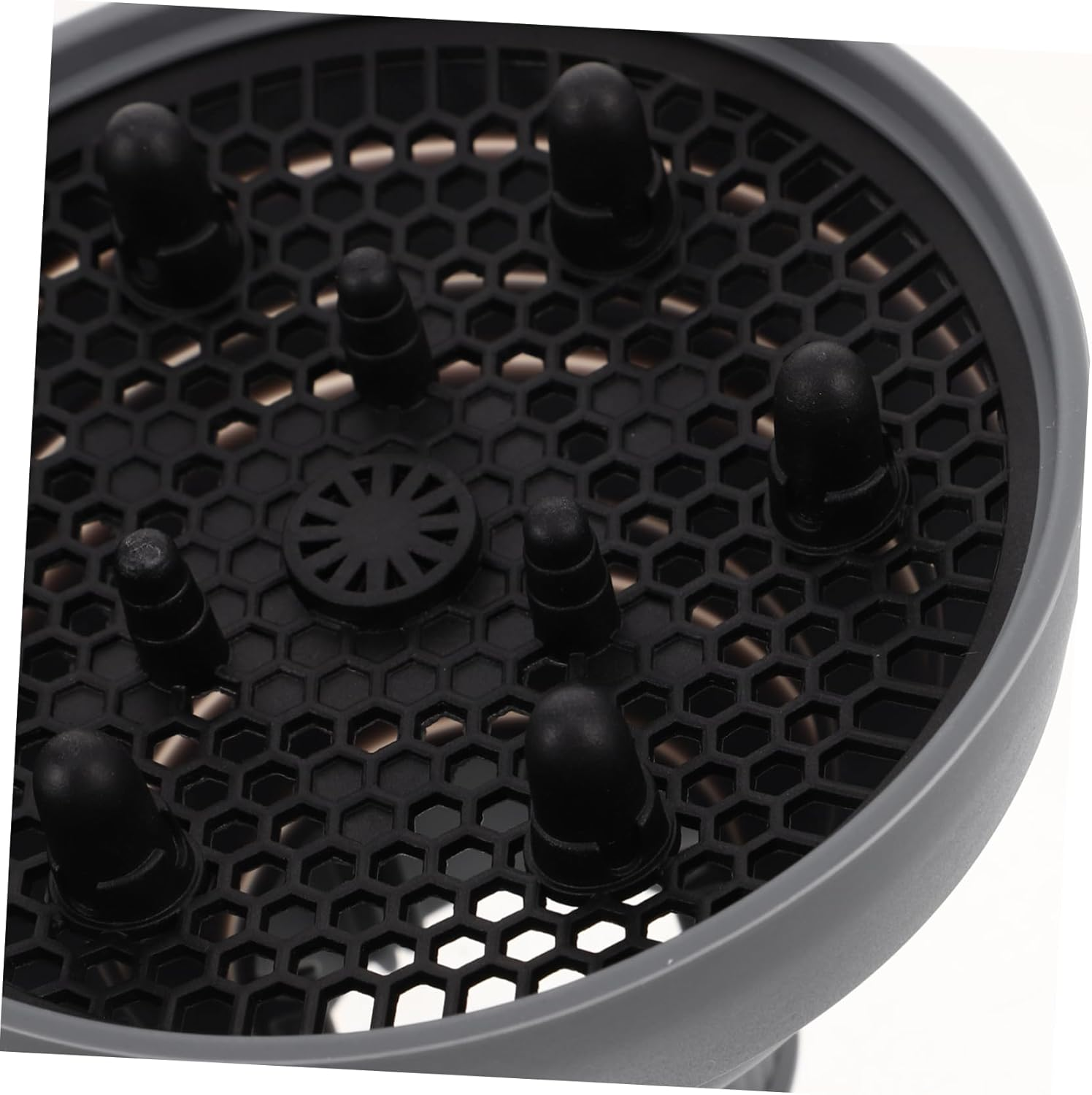 HONMEET Hair Difuser Attachment Silicone Collapsible Nozzle for Hair Dryer Fit Grey image number 4