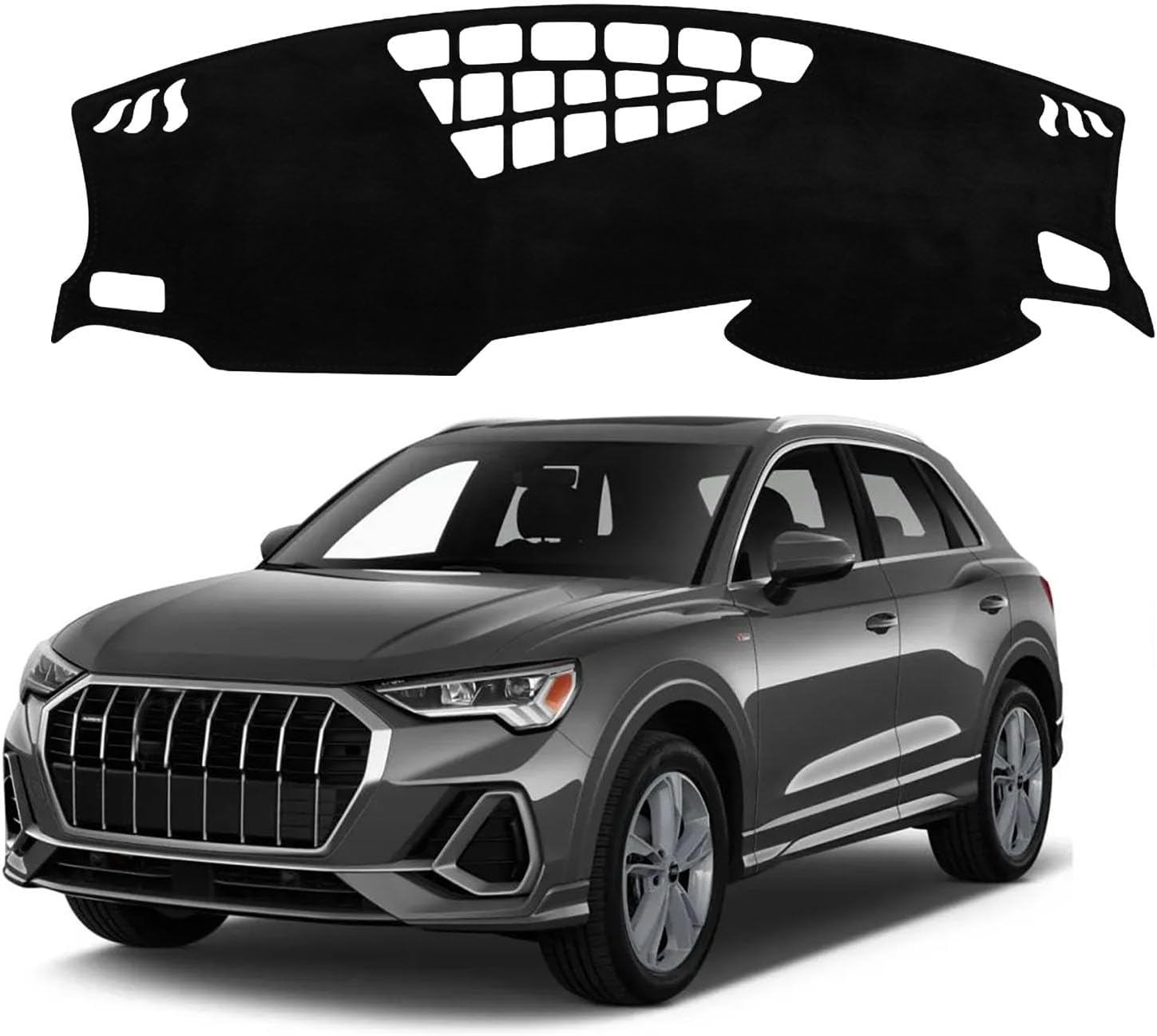 Dashboard Cover for Audi Q3 2020-2025 &ndash; Custom Fit Suede Dash Mat, Non-Slip Sunshade, Anti-Glare Dash Pad Accessories image number 1