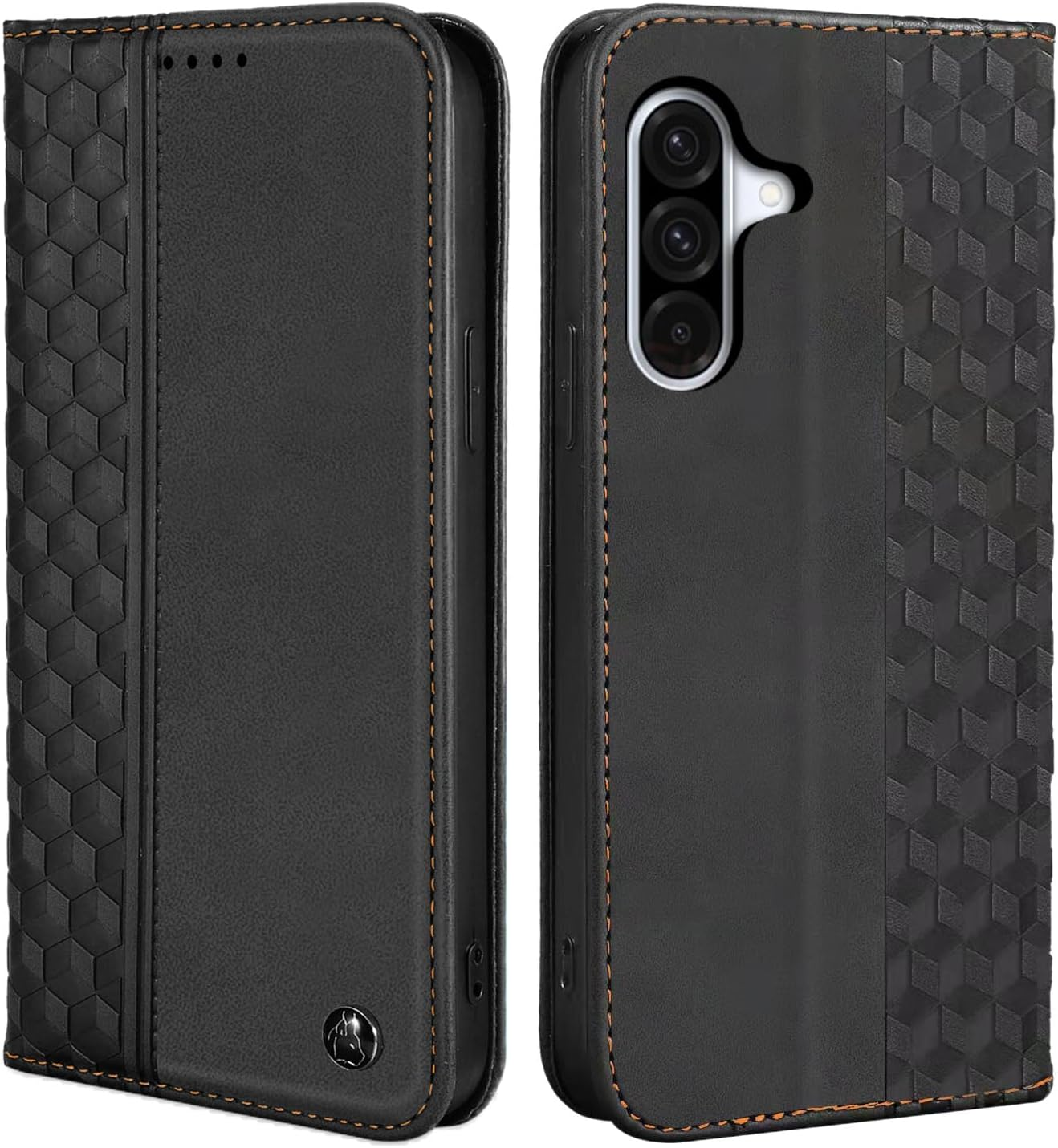 CXTCASE Case for Samsung Galaxy A17, Shockproof PU Leather Flip Folio Cover with Card Slots, Magnetic Wallet Case for Samsung Galaxy A17, Black