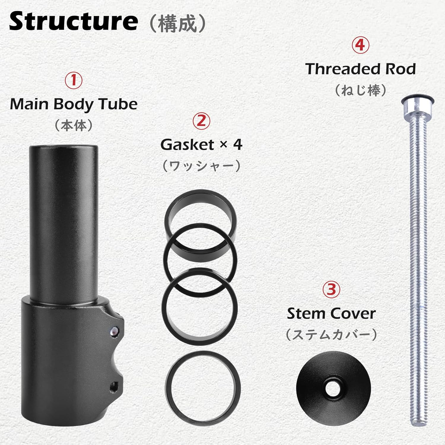 TRIWONDER Bike Stem Bicycle Fork Stem Extender Handlebar Riser Adaptor Aluminium Alloy Head up Adapter MTB Stem for Mountain Road Bike BMX image number 4