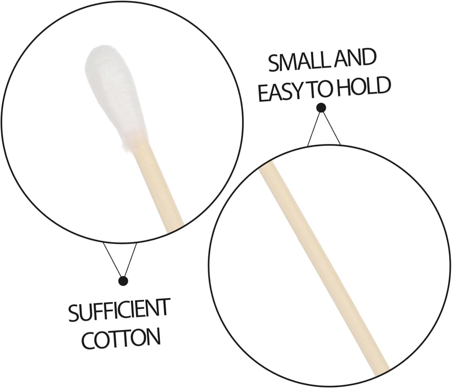 100Pcs Organic Cotton Buds Bamboo Sticks Makeup Makeup Removal Ear Cleaning Keyboard Cleaning Multi-Functional Swabs image number 4