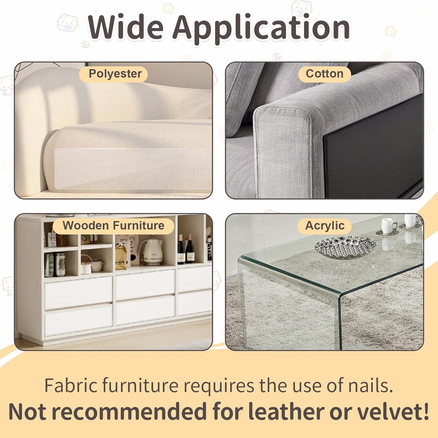 Scratch Protection Sofa Cat Protector, 0.2 X 3M Clear Self-Adhesive Anti-Scratch Tape, Furniture Guard for Couches, Chairs, Armrests, Durable & Invisible Pet Proof, No Pins image number 1