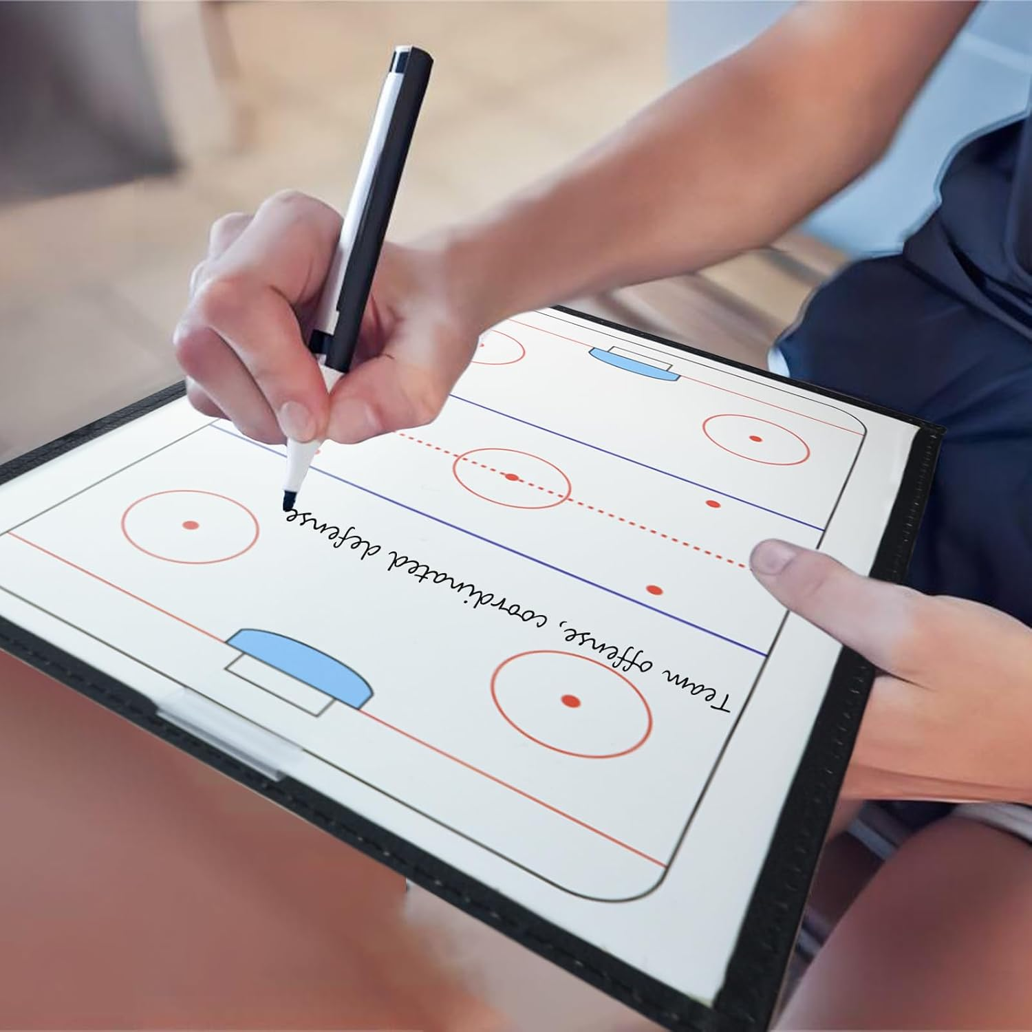 Joyeee Ice Hockey Tactics Board for Kids & Adults, Magnetic Coaching Board, Ice Hockey Equipment for Men, Boys and Ice Hockey Enthusiast, Christmas Ice Hockey Gifts for Men Father