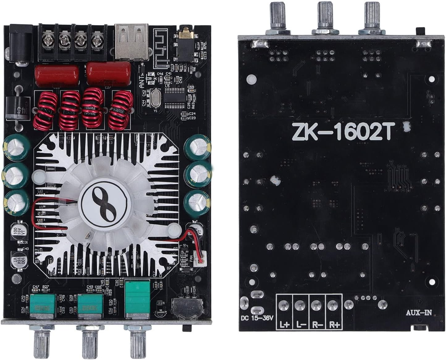 Mini Stereo Audio Preamplifier,Amplifier Board 3.5Mm AUX 3 PIN Input Treble Bass Control Clear Sound Aluminum BT Digital Amplifier Board, for DIY Home Theater Hifi System