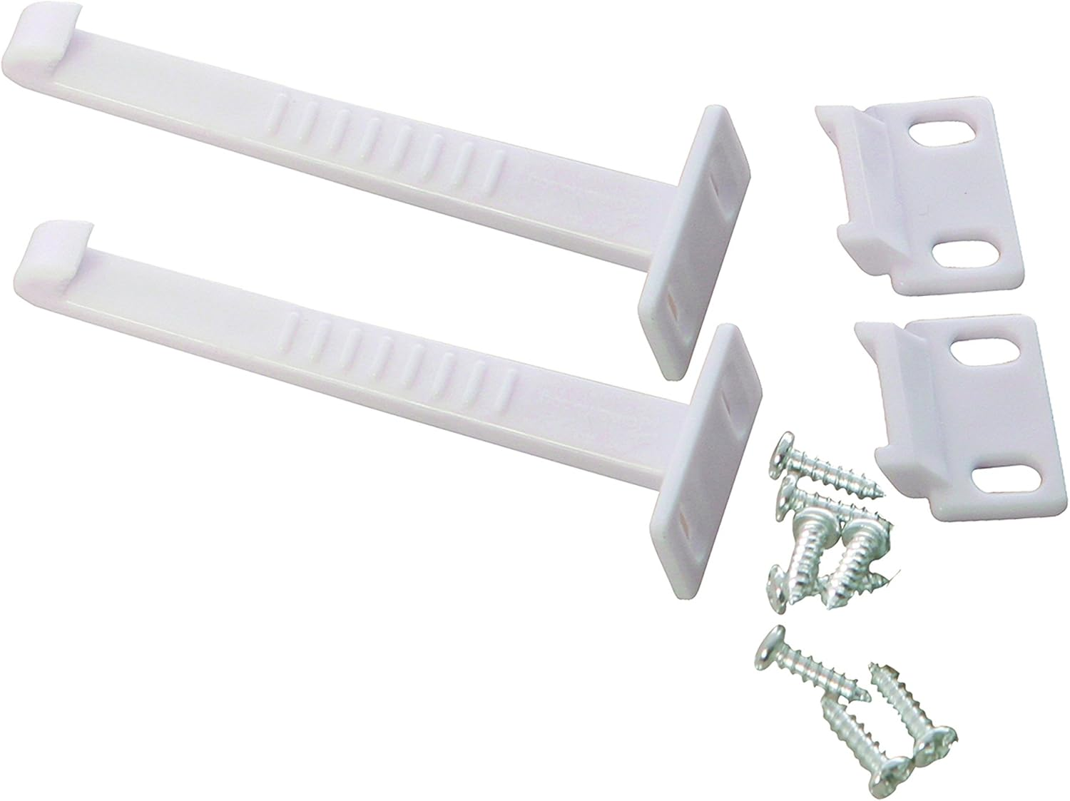Dreambaby Safety Catches - Child Proofing Cabinet & Drawer Latches - White - 2 Pack image number 2