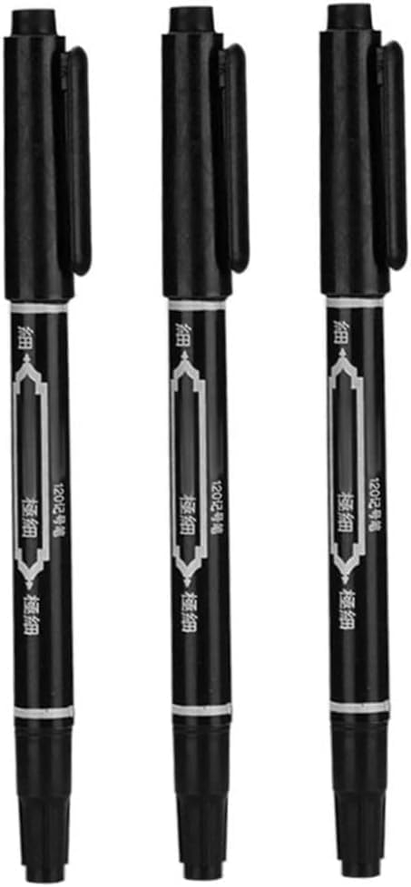 Tattoo Marker Pen Waterproof Skin Marking Pencil Fine Point Body Ink Pen Black 3PCS Temporary Tattoos image number 2