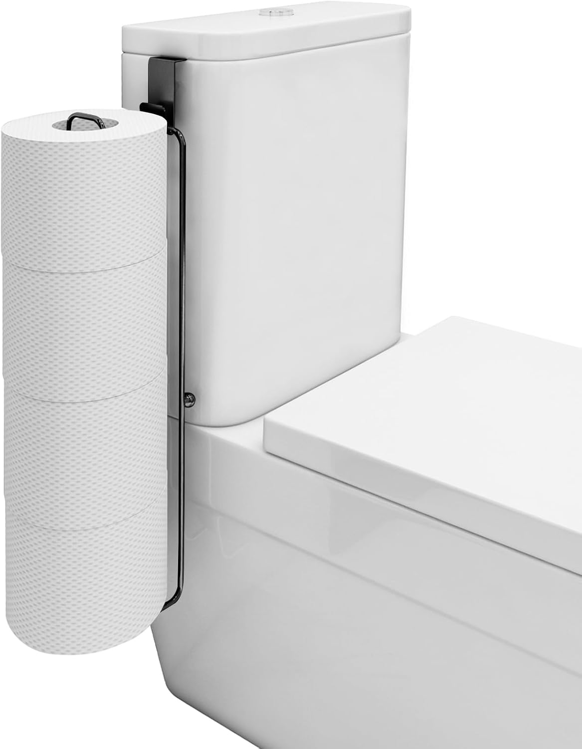 Toilet Paper Holder Brushed Nickel for 4 Roll Tissue, 1 Pack Bathroom Toilet Paper Storage over the Tank, Stainless Steel Rustproof Bathroom Toilet Paper Roll Holder Wall Mount