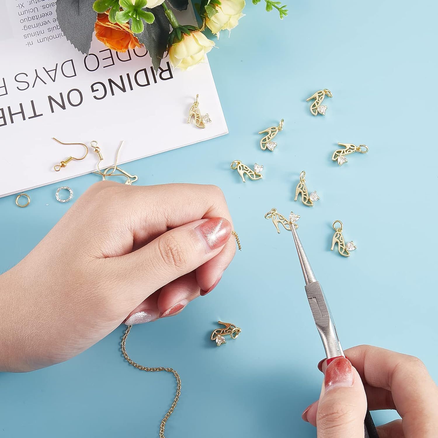 Brass Animal Mix Charms - Shamrock Pendants 50 Pieces image number 2