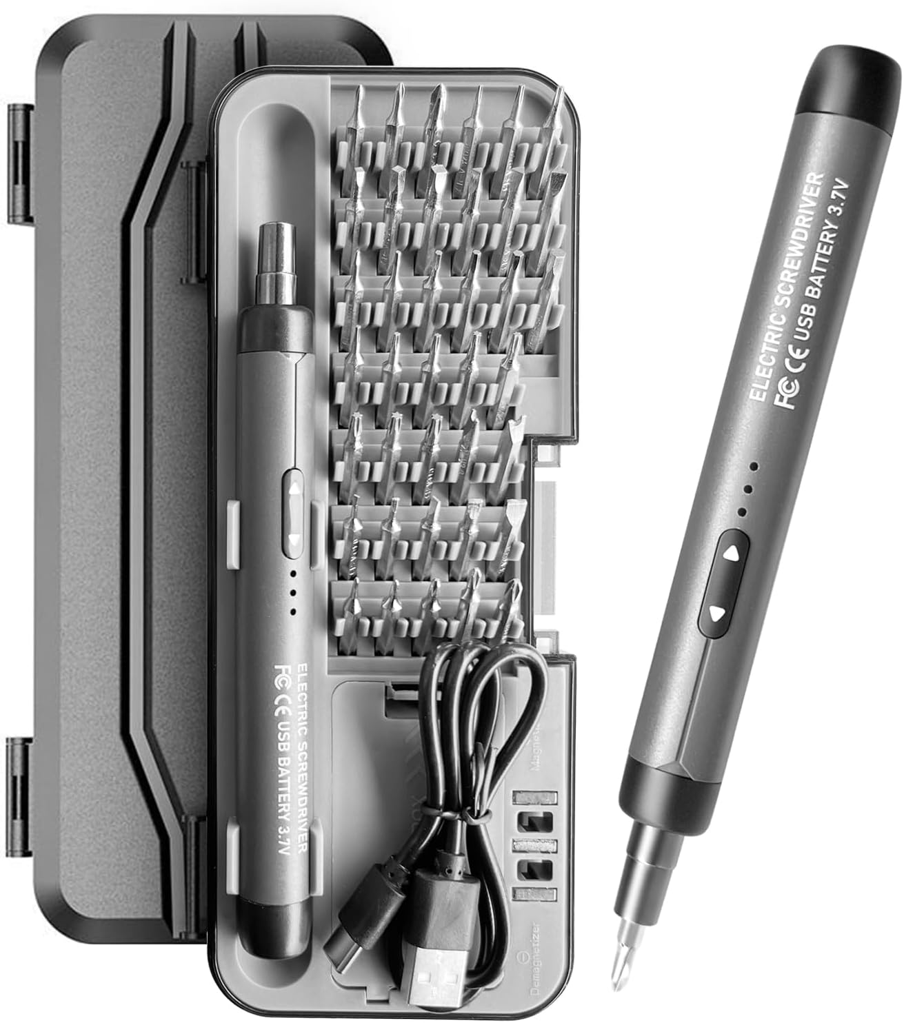 Mini Electric Screwdriver, 46 in 1 Precision Screwdriver Set, Small Cordless Power Screwdriver with 46 Magnetic Bits, Repair Tool for Phone Camera Laptop Watch Glasses image number 5