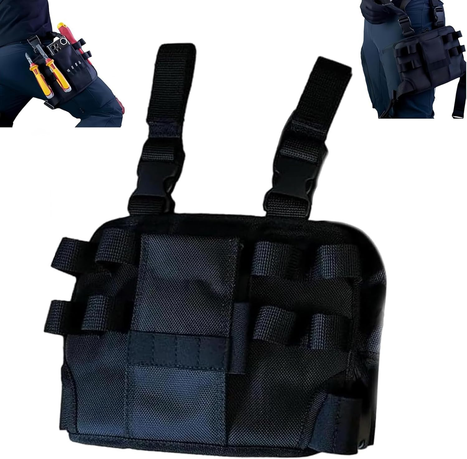 Holster Z Tool Pouch,Repair Tool Bag around Your Leg,Electrician Tool Pouch,Repair Tool Pouc,Portable Tool Waist Leg Bag,With Belt Clip for Carpenters Electricians Diyers image number 3