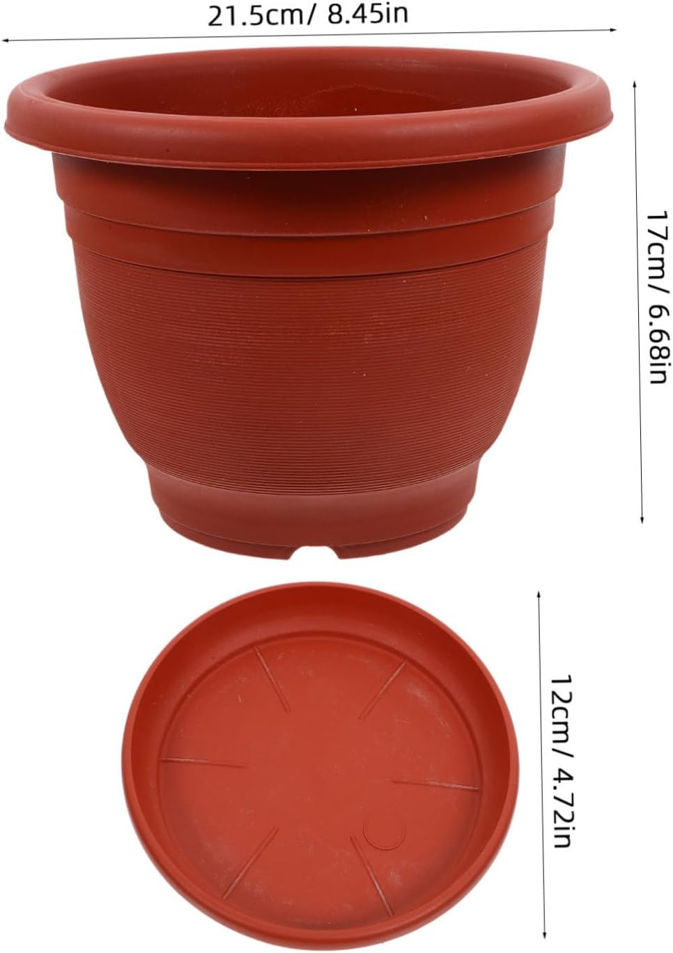 CIYODO Piece Set of Heavy Duty Seedling Pots Indoor Plant Pots Drainage Holes Red Clay Finish for Flower Arrangement and Gardening image number 4