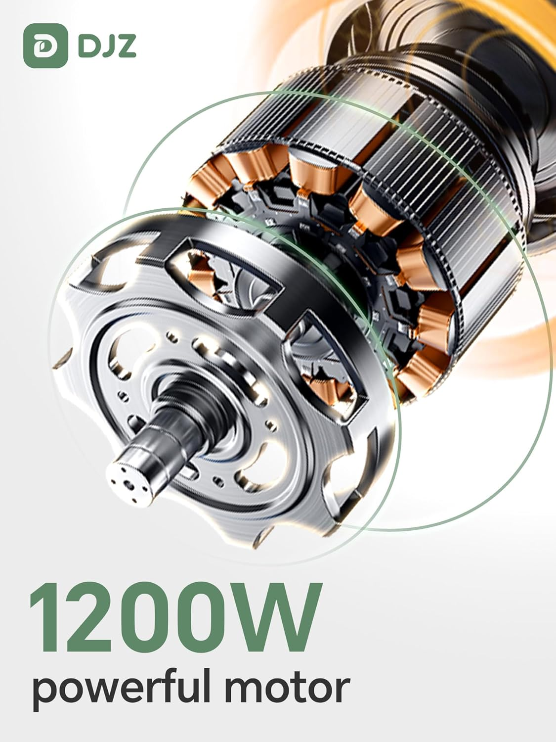 DJZ Hand Stick Blender 1200W-Immersion Blender 21-Speed for Home Cooking, Soups, Baby Food 5 in 1 with Chopper, Whisk, Milk Frother, Beaker Powerful Handheld Blender for Smoothies, Sauces, Purees image number 6