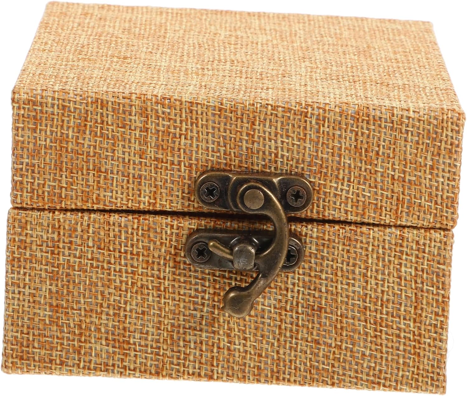 Angoily Wooden Treasure Chest for Boys and Girls Decorative Storage Box Brocade Lid Multifunctional Ink Pad Box for Jewelry for Occasions image number 5