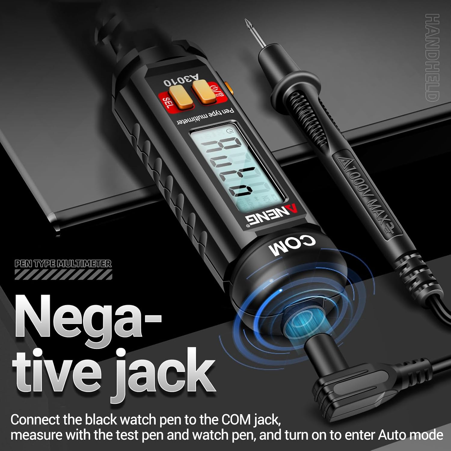 A3010 4000 Counts Pen-Type Multimeter True-Rms Backlight Multi Meter Digital Auto Range Tester LCD Electrician Tools image number 4