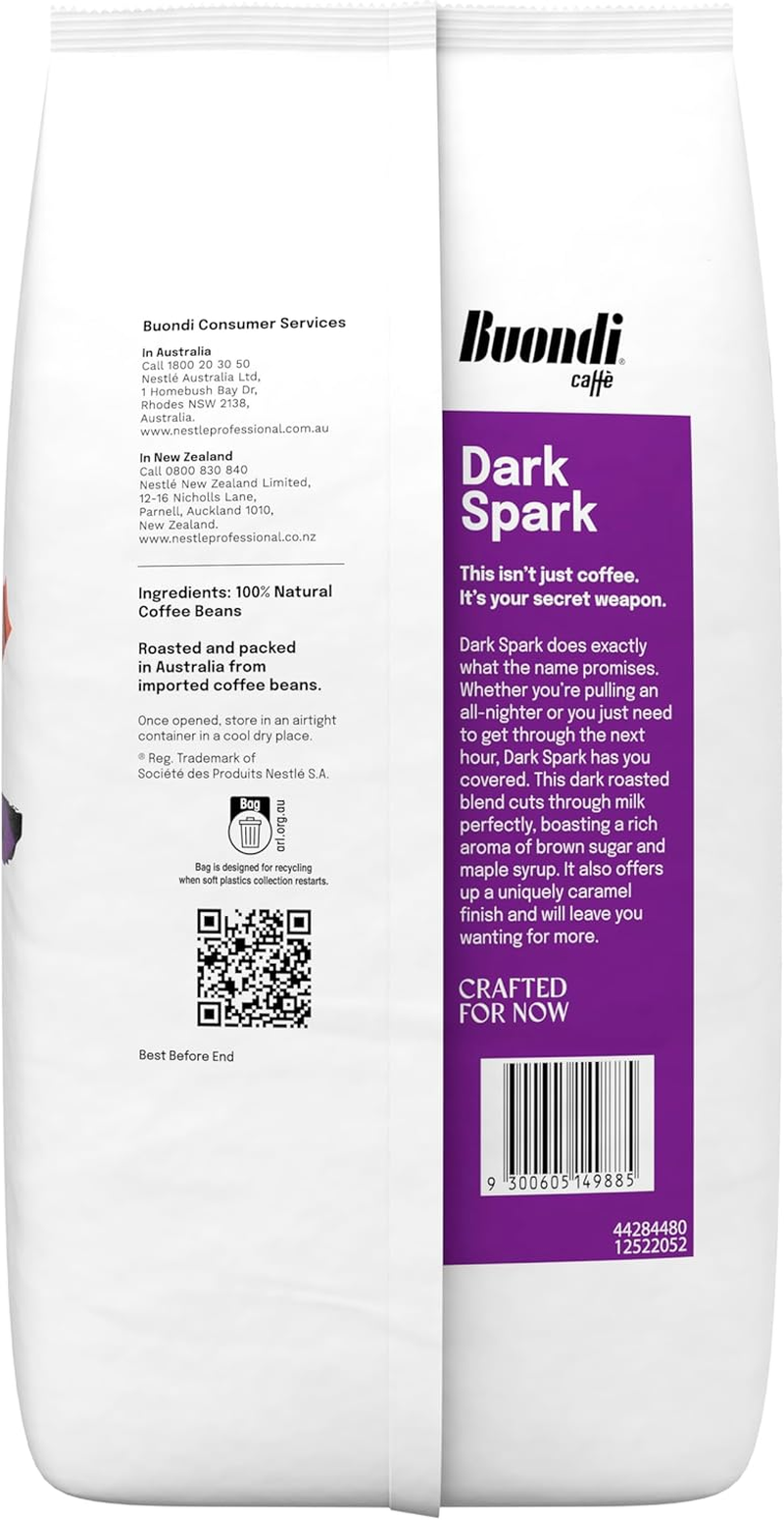 BUONDI Dark Spark Roasted Coffee Beans 1Kg image number 3