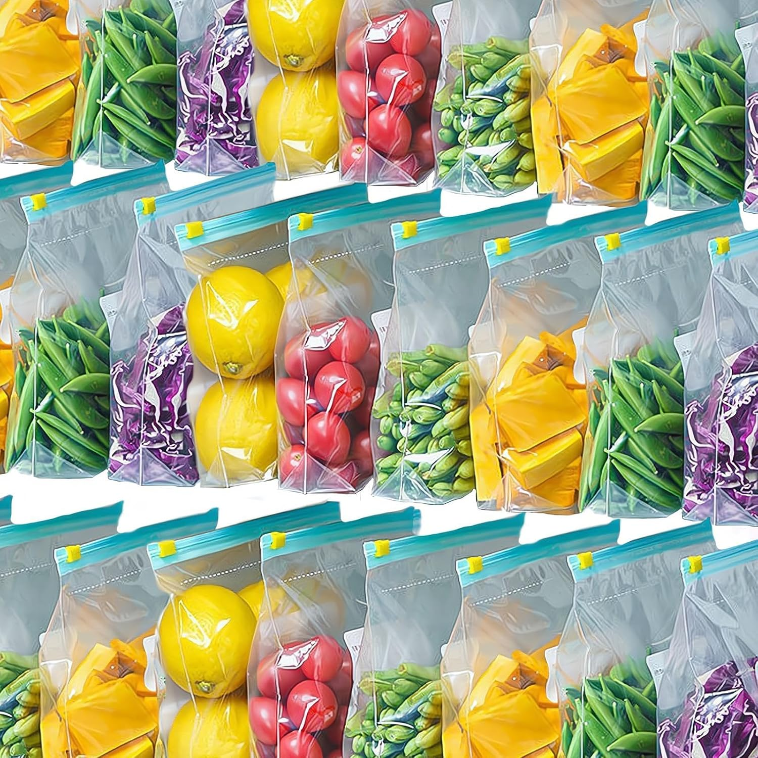 REGODI 30 Pack Stand up Reusable Storage Bags -Free Leakproof Freezer Bags, Food Storage Bags image number 6