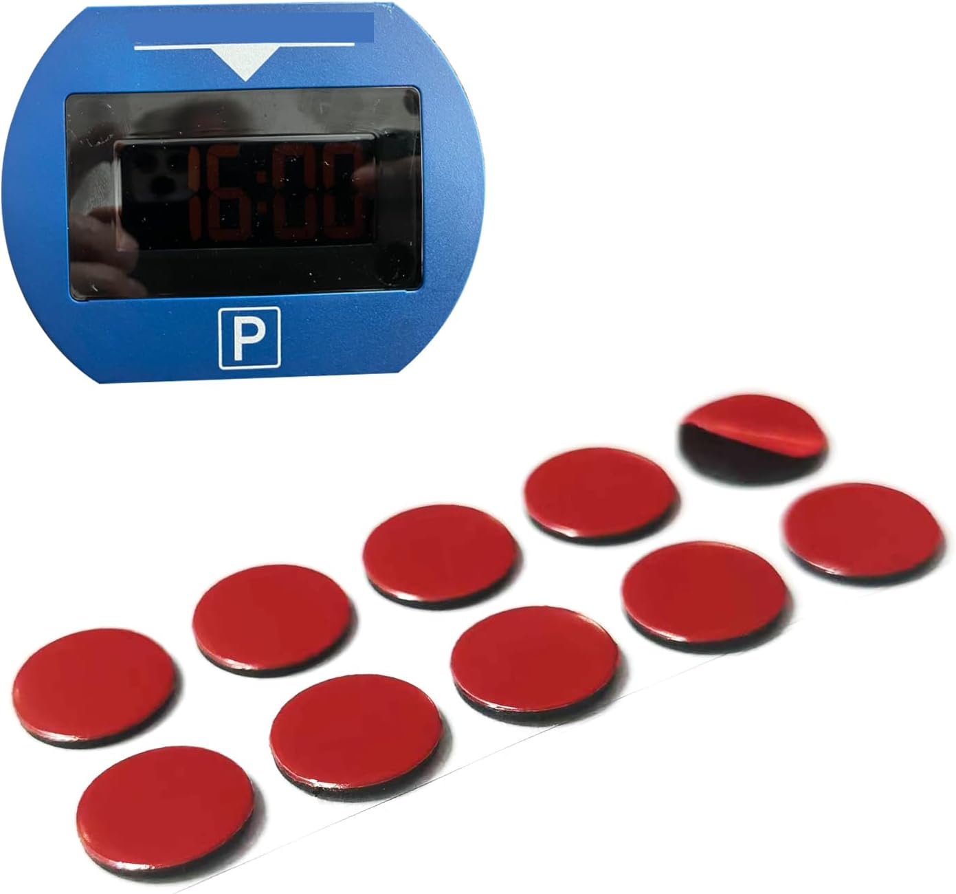 Replacement Adhesive Pads Set, 10 Pieces, Compatible with Needit Park Lite Electronic Parking Disc, Double-Sided Special Adhesive for Windscreen, Adhesive Pads Parking Meter, Adhesive Sticker Glass Kit Parking Disc image number 2