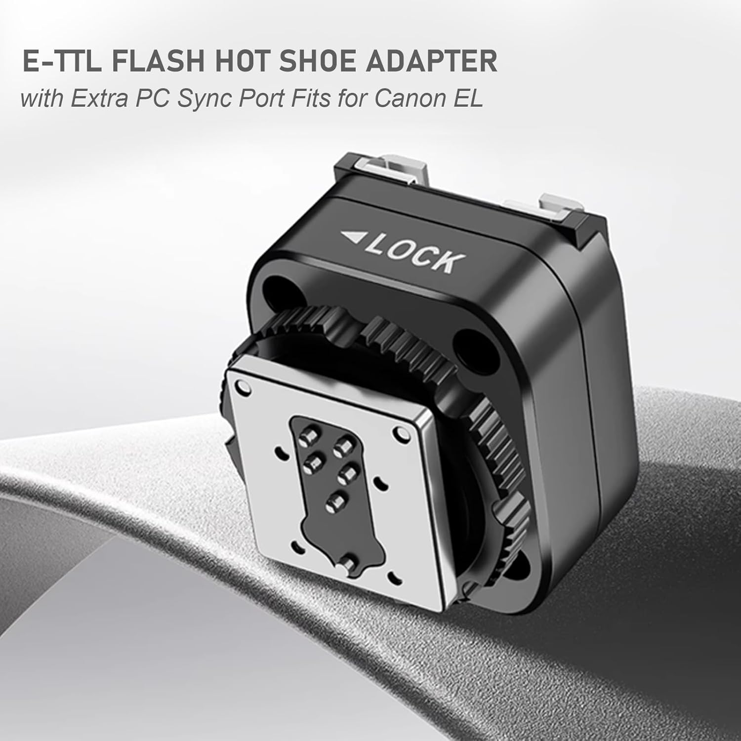 E-Ttl Flash Hot Shoe Adapter with PC Sync Port, TF-321 Flash Hot Shoe Adapter for E-TTL Series Flash image number 1