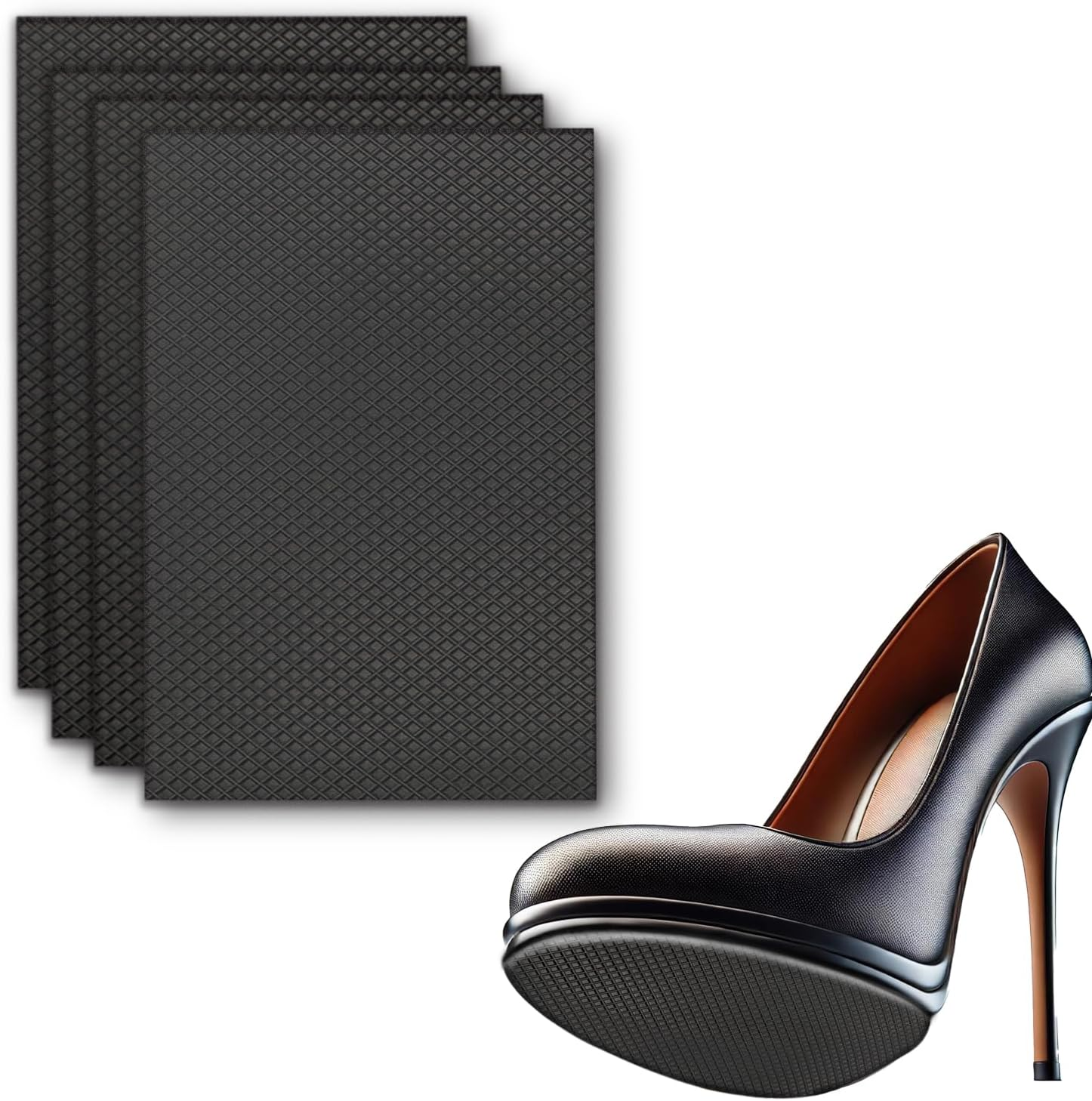 ZBLGO Shoe Sole Protectors Non-Slip Shoe Sole Pads Shoe Bottom Protector Shoes Cushion for High-Heels Leather Shoes Clear 2Pcs