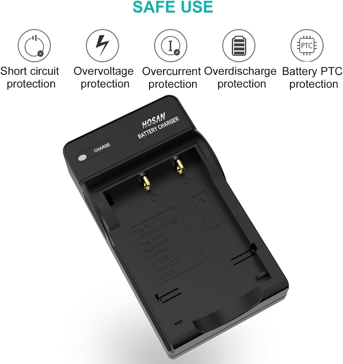 NP-95 Replacement Battery (2-Pack) and Portable USB Charger Kit for Fujifilm NP-95 Finepix F30 F31Fd Real 3D W1 X100 Fujifilm X100S X-S1