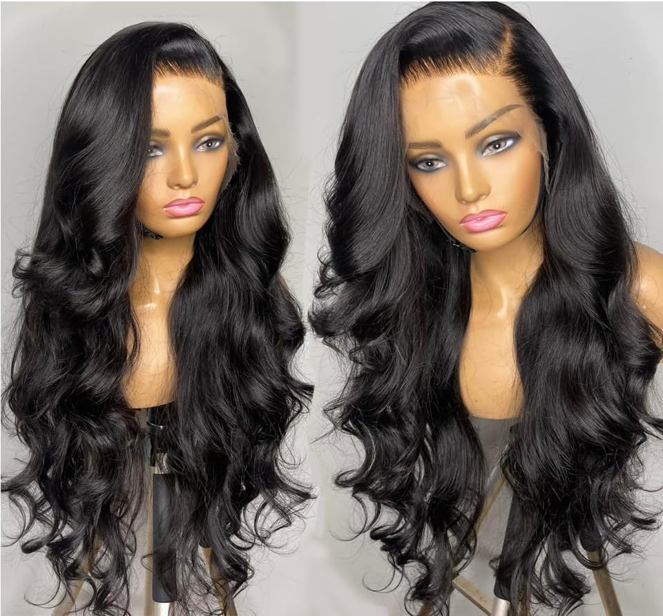 Wave Lace Front Glueless Wigs Pre Plucked Pre Cut HD Lace No Glue 10A Lace Closure Wigs for Women with Natural Hairline Natural Color 180% Density&zwnj; image number 3