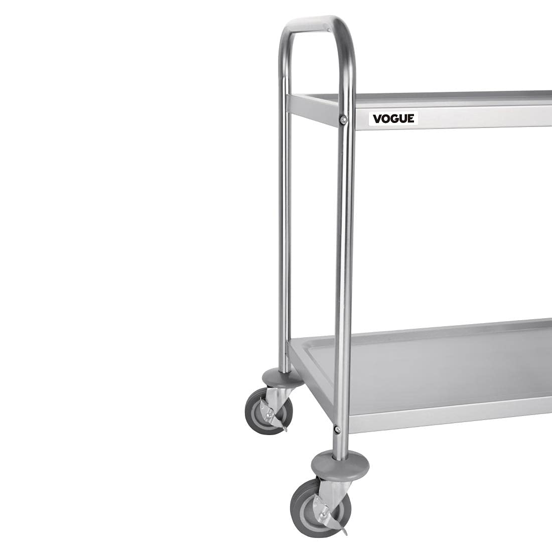 Vogue Stainless Steel 2 Tier Flat Pack Trolley, 405 Mm Length X 710 Mm Width X 825 Height