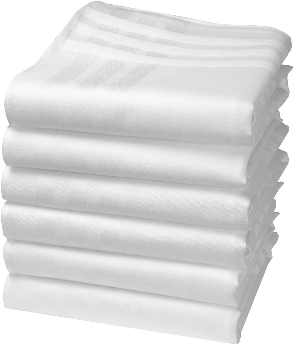 Hankiss - Handkerchiefs Made of Organic Cotton, White, Model Frost, Size 35 Cm X 35 Cm, 6 Pieces, 100% Cotton, Gots-Certified image number 2