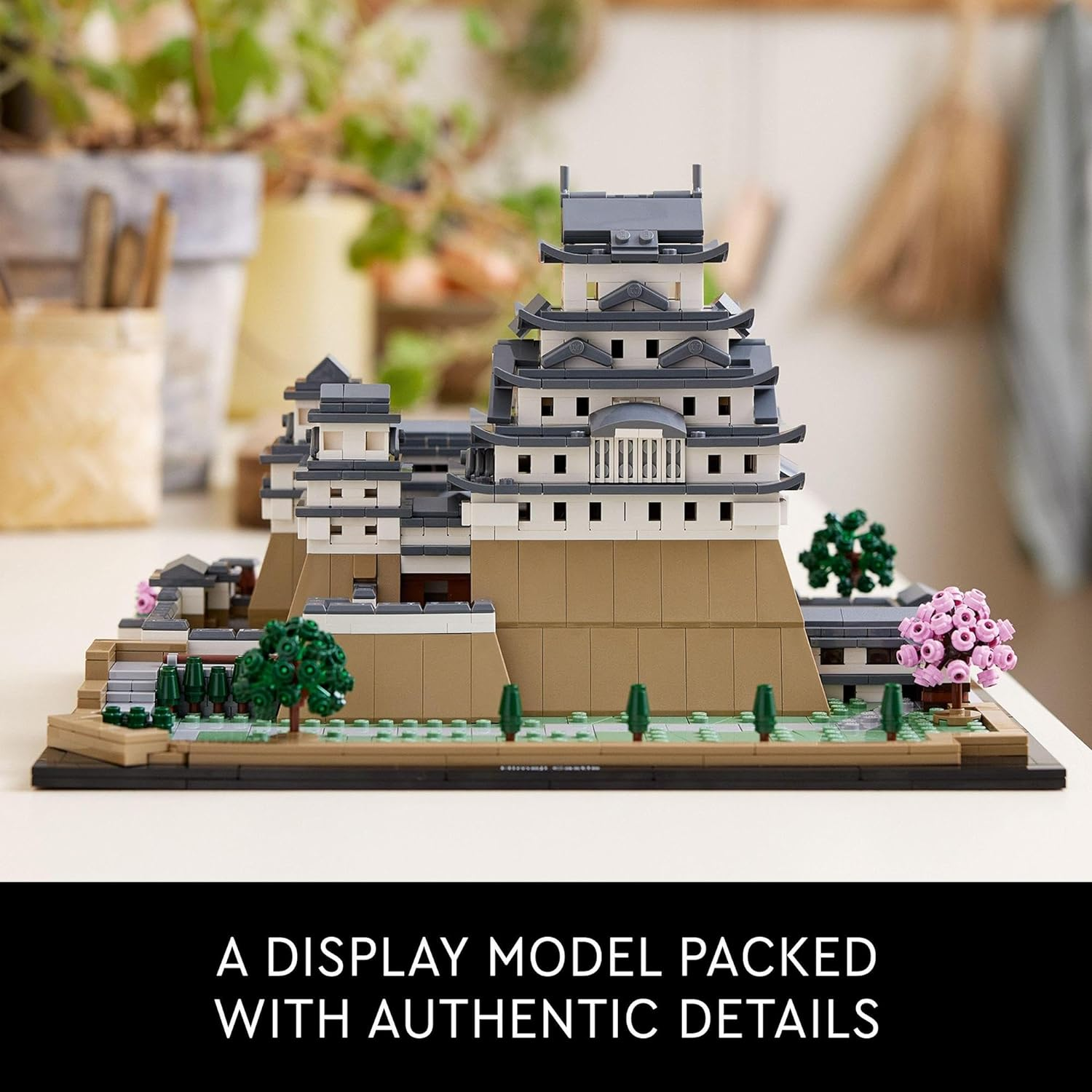 LEGO Architecture Himeji Castle, Collectible Model Building Kit for Adults, Idea for Fans of Creative Gardening and Japanese Culture, Relaxing 3D Puzzle or Desk Toy with Cherry Blossom Trees 21060 image number 2