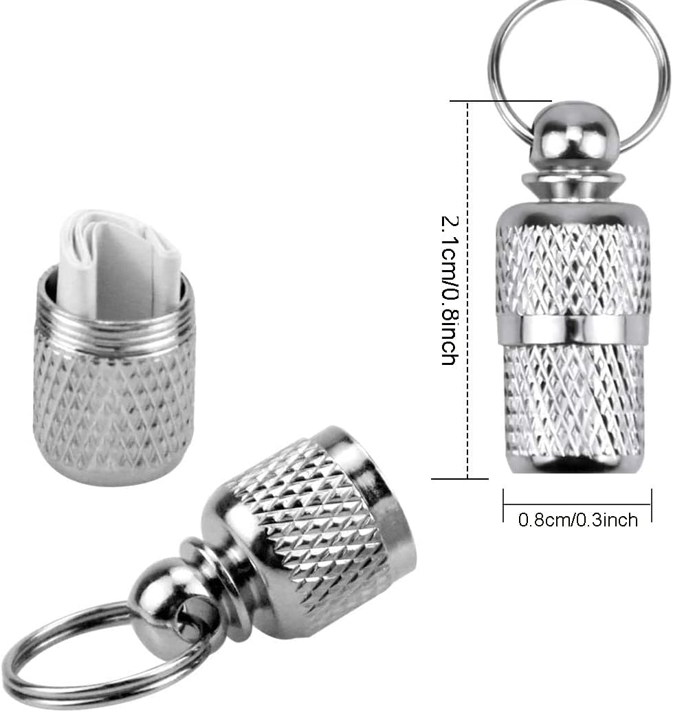 Yitaocity 5Pcs Anti-Lost Stainless Steel Pet Puppy ID Tube Tag Barrel Tube Collars for Dog Cat Address Name Label Tube Pet Gift Tag Supplies Prevent Pet Lost