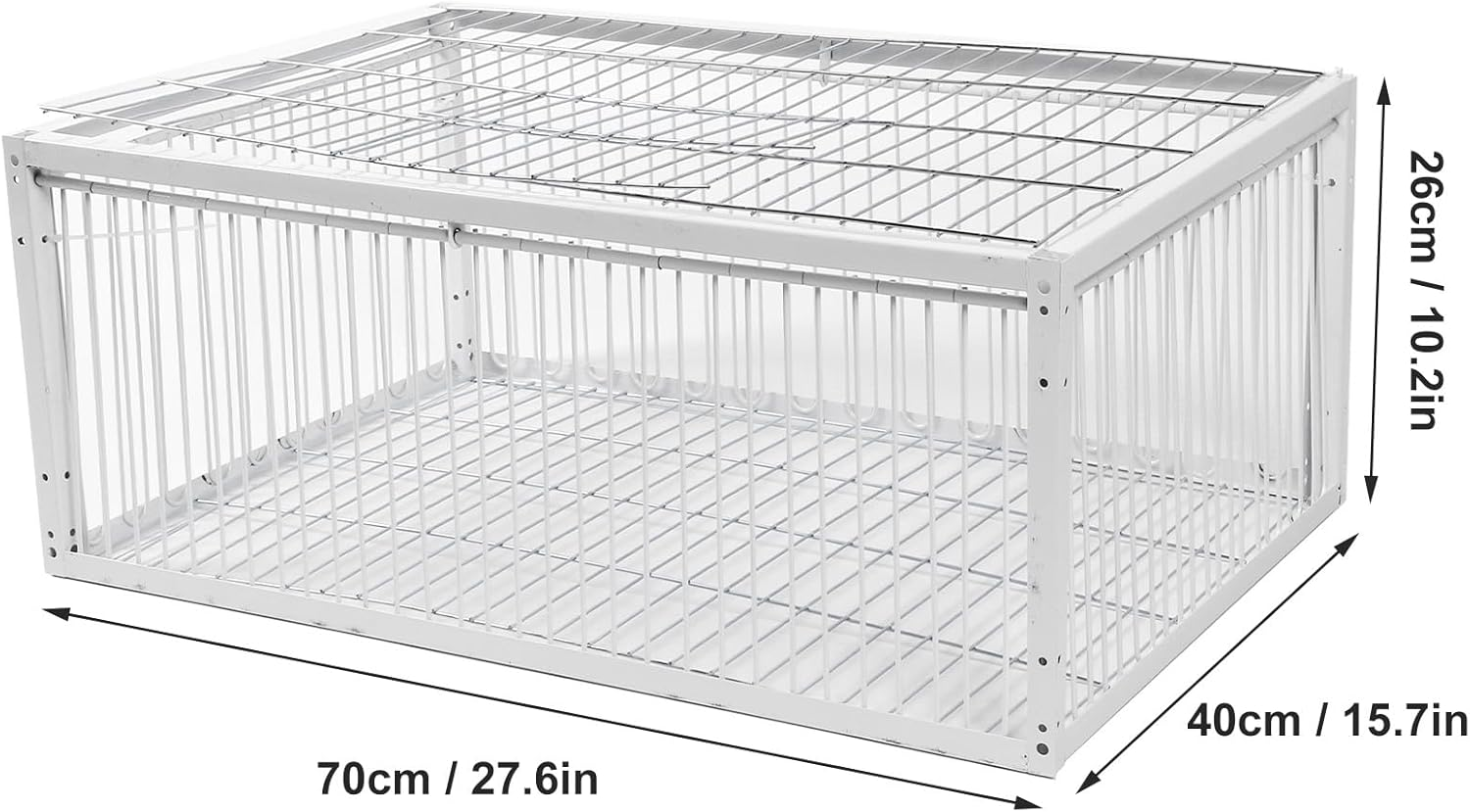 Jiawu Pigeon Dove Bird Trap Cage, Spacious Foldable Galvanised Feral Sparrow Pigeon Cage with One Way Entrance, Humane Bird Control, Trapping Pigeons Doves in Cages (Medium) image number 4