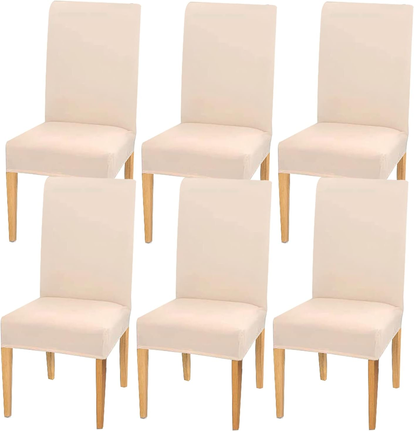 WOTOW Dining Room Chair Cover Set of 6, High Elasticity Removable and Washable Chair Cushion Protector for Kitchen Home Party image number 4