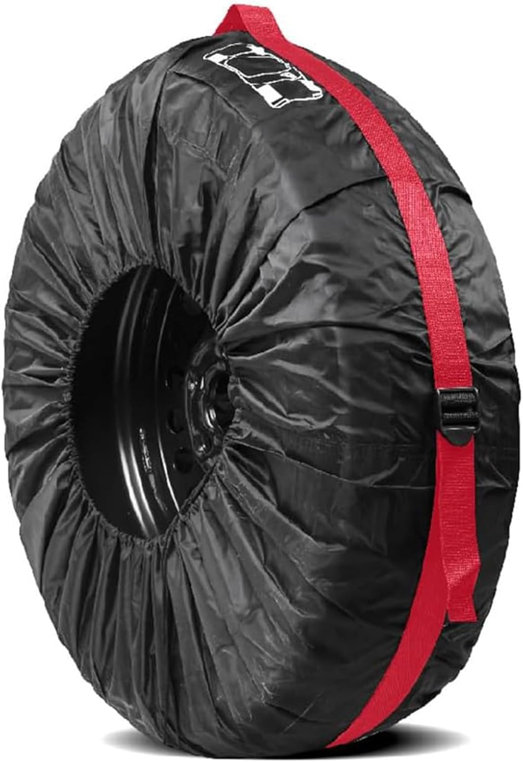 BOROCO Tyre Bags, Wheel Cover 190T Polyester TAFT Heavy Duty & Waterproof Replacement Wheel Covers for Cars, Suvs, Vans, Pickups, Fits Tyres from 13 to 18 Inch