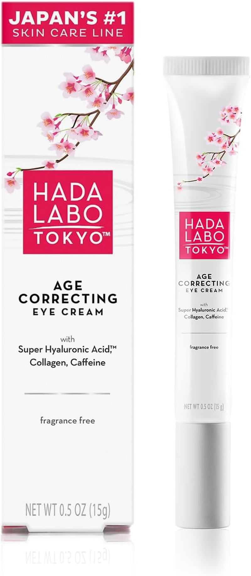 Hada Labo Tokyo Age Correcting Eye Cream, Ivory, Fragrance Free, 0.5 Ounce, 1802 image number 3