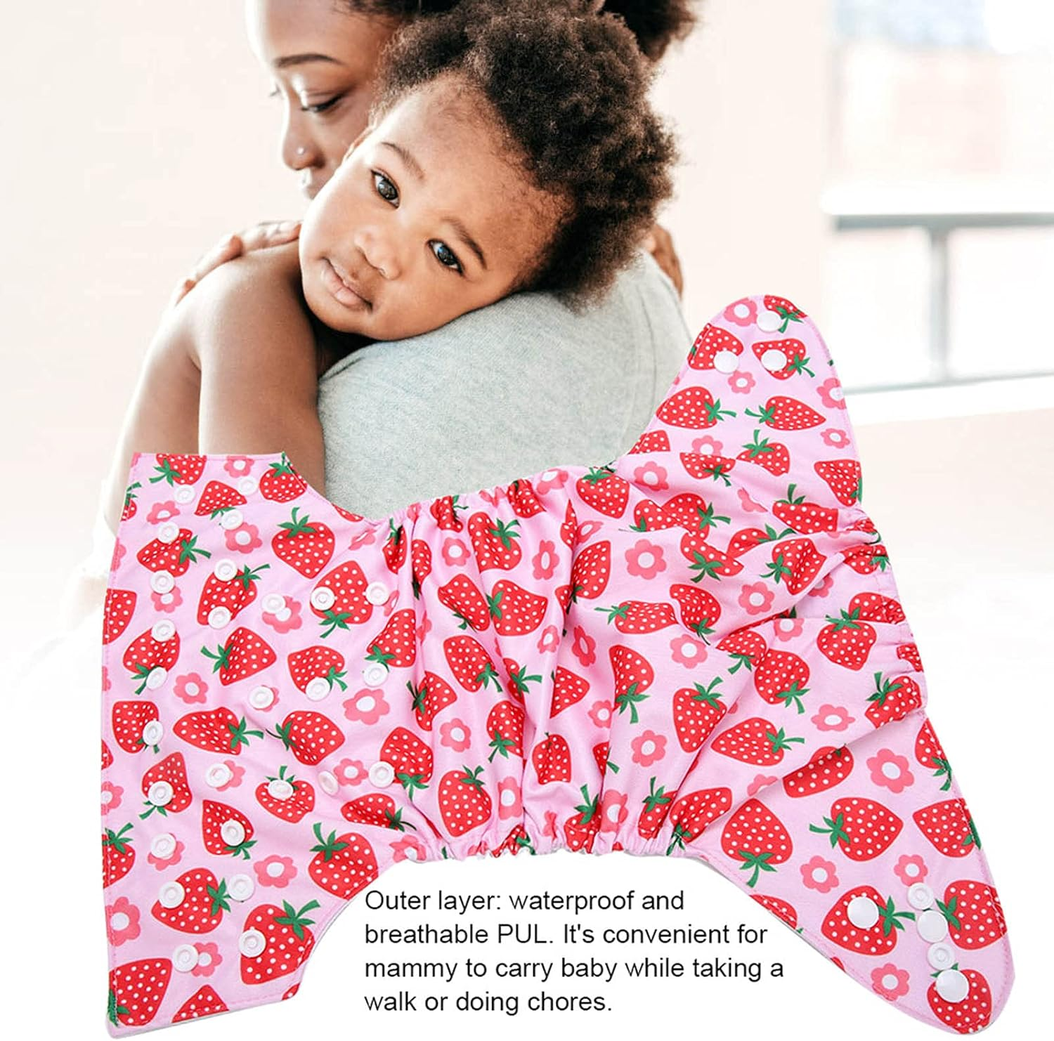 One Size Fits All, Waterproof Breathable PUL, Prevent Leaking, Washable Pocket Cloth Operating System, Reusable Swim Diaper (BL006) image number 6