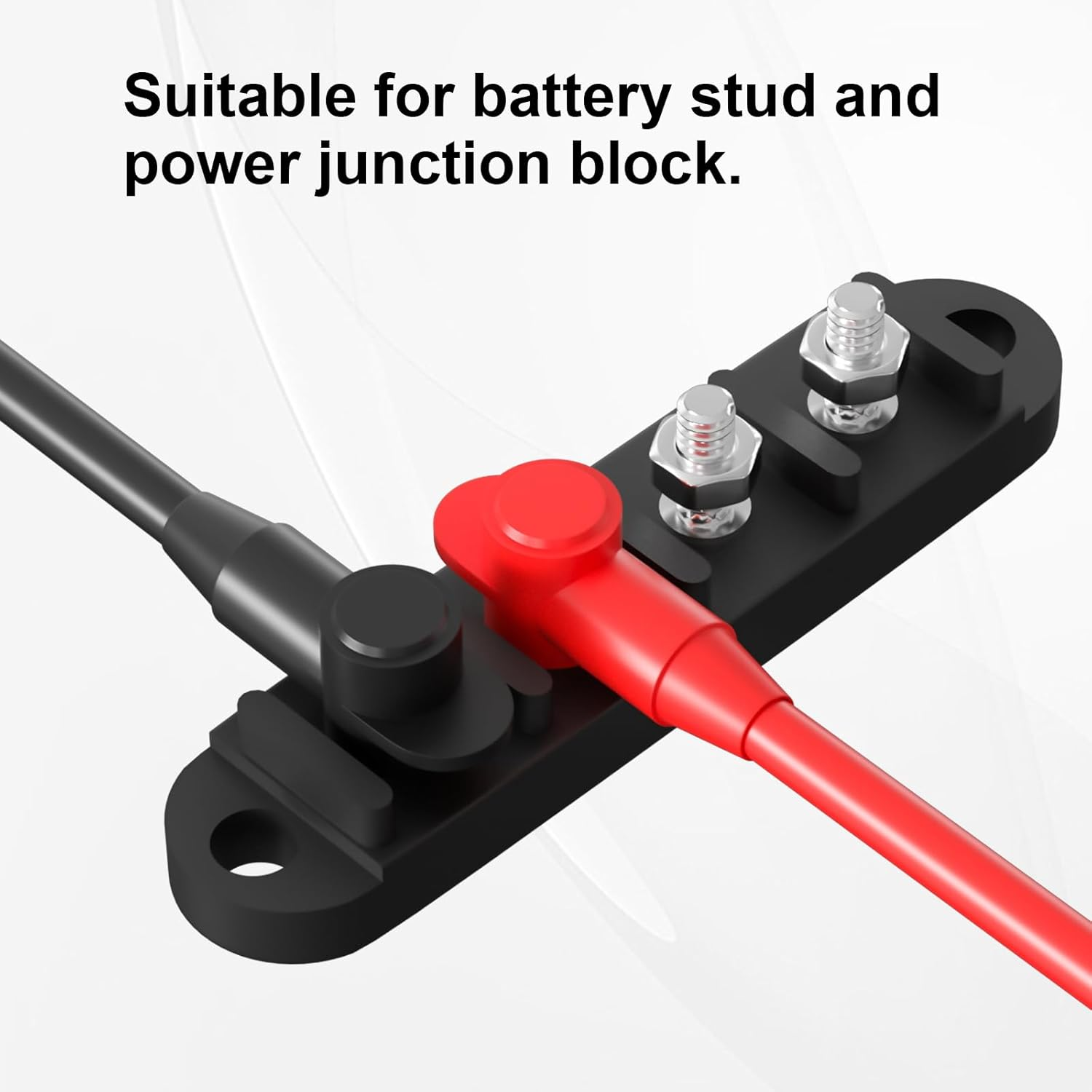 Betybedy 10 Pack Silicone Battery Terminal Covers for 10-4AWG Wire, Insulated Battery Terminal Protectors for 1/4", 5/16", 3/8" Battery Post, Battery Stud and Power Junction Blocks Cover image number 2