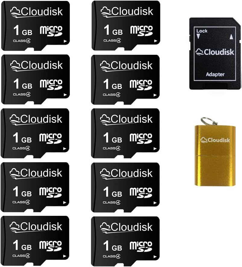 5Pack 1GB Micro SD Card 1 GB Microsd Memory Card Class4,Bulk Sale
