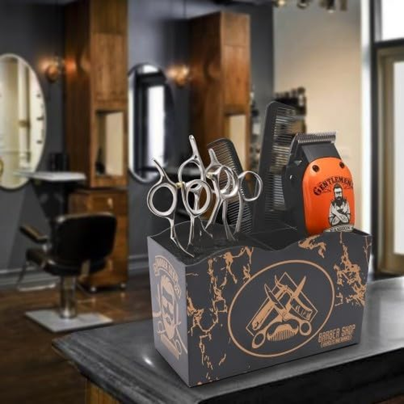 Hairdressing Scissors Holder Hairdressing Tool Storage Box, Multifunctional Scissors Storage Tool Haircut Organiser, Salon Hairdresser Scissors Holder Rack for Hairdressing Combs Clips Brushes image number 1